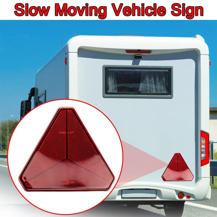 Trucks Trailers RV Triangular Red Reflector, Self Adhesive