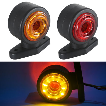 2pcs Car / Truck 12-30V 20LEDs Red Yellow Side Marker Indicator Lights Bulb Lamp, MK-180