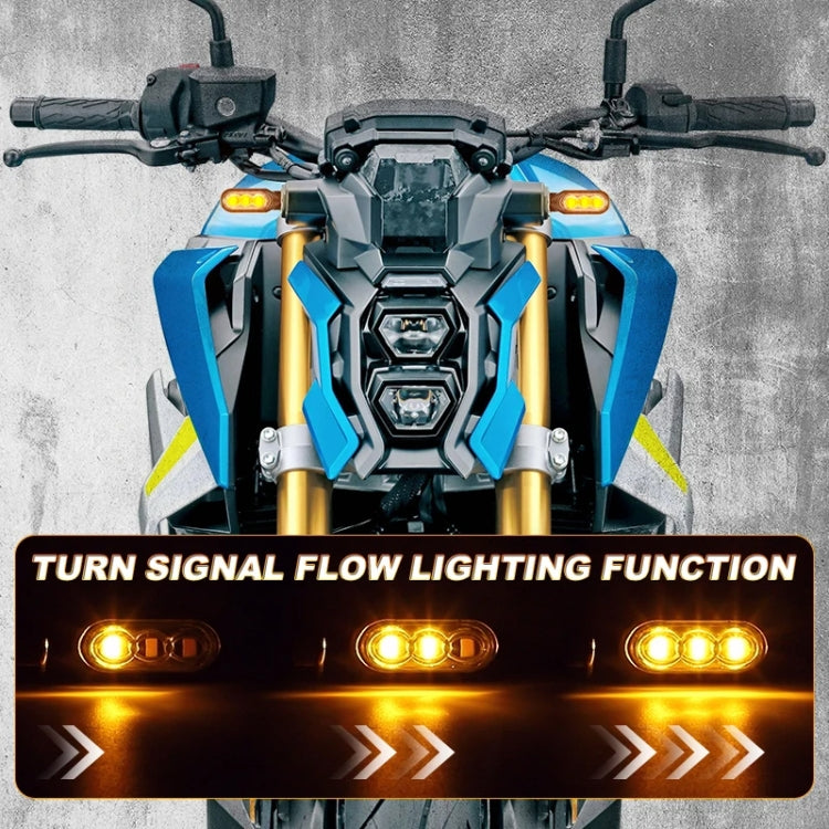 2pcs 12V 3LEDs Motorcycle Mini Water Turn Signal Light, 3LEDs (Yellow), 3LEDs (Black), 3LEDs (Transparent)