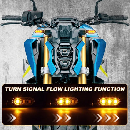 2pcs 12V 3LEDs Motorcycle Mini Water Turn Signal Light, 3LEDs (Yellow), 3LEDs (Black), 3LEDs (Transparent)