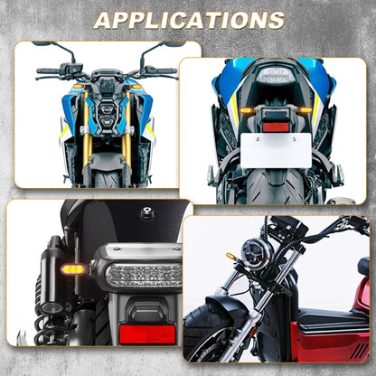 2pcs 12V 3LEDs Motorcycle Mini Water Turn Signal Light, 3LEDs (Yellow), 3LEDs (Black), 3LEDs (Transparent)