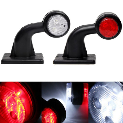 2pcs Car / Truck 12-30V LED Red White Side Marker Indicator Lights Bulb Lamp, X4-MK-135