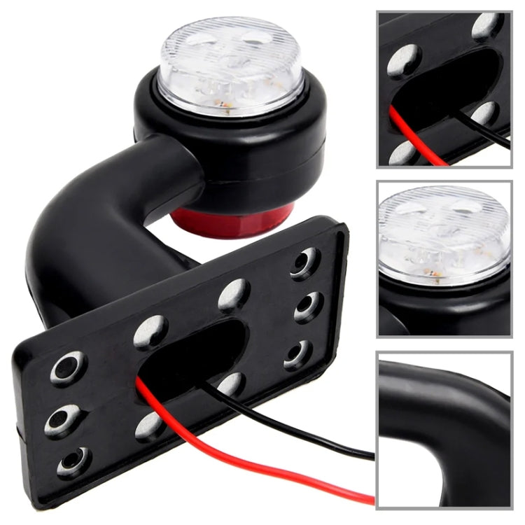 2pcs Car / Truck 12-30V LED Red White Side Marker Indicator Lights Bulb Lamp, X4-MK-135