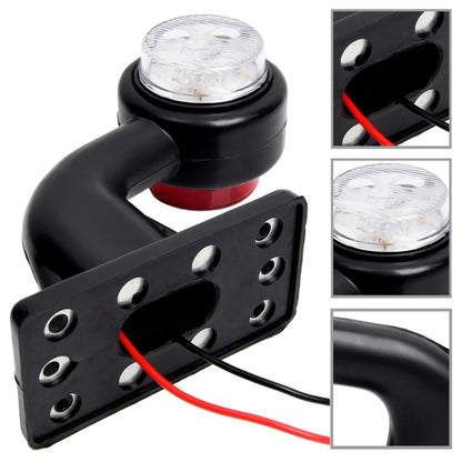 2pcs Car / Truck 12-30V LED Red White Side Marker Indicator Lights Bulb Lamp, X4-MK-135