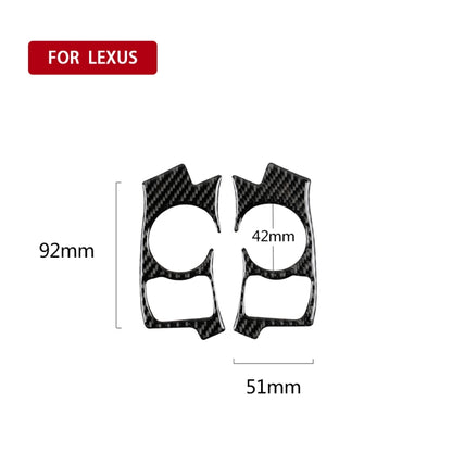 Car Carbon Fiber Steering Wheel Button Decorative Sticker for Lexus IS250 NX200 200t 300h 2013-2020, B Style, Steering Wheel Button B Style