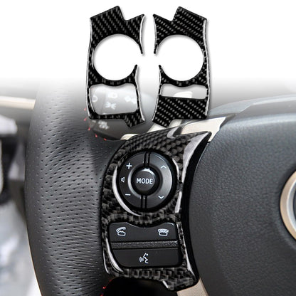 Car Carbon Fiber Steering Wheel Button Decorative Sticker for Lexus IS250 NX200 200t 300h 2013-2020, A Style, Steering Wheel Button A Style