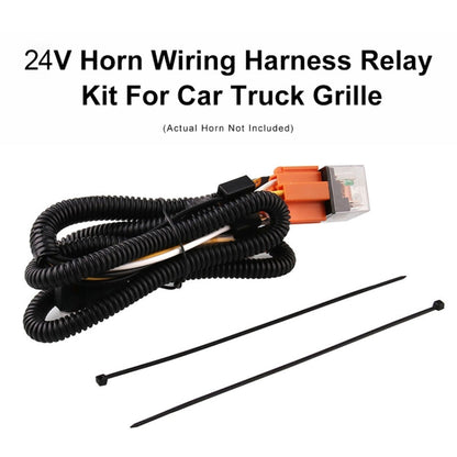 24V Horn Wiring Harness Relay Kit for Car Truck Grille Mount Blast Tone Horns, 24V Horn Wiring Harness Relay Kit