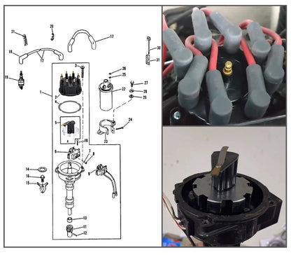A8305 For Mercury Outboard Ignition System Distributor Cap Kit 805759Q3, 805759Q3