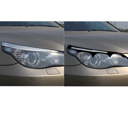 Pair Car Lamp Eyebrow Soft Decorative Sticker for BMW E60 5 Series 2004-2010, For BMW E60 5 Series 2004-2010