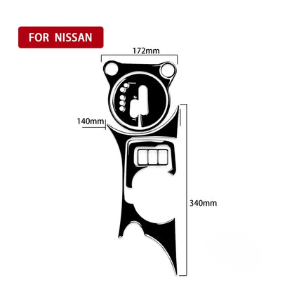 For Nissan 370Z Z34 2009- 5 in 1 Car Gear Cup Holder Panel Decorative Sticker, Left Drive, Gear Cup Holder Panel, Left Drive