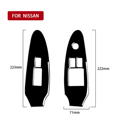 For Nissan 370Z Z34 2009- 2 in 1 Car Window Lift Panel Decorative Sticker, Right Drive, Window Lift Panel, Right Drive