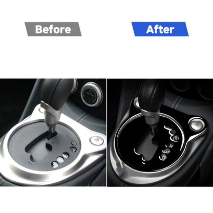 For Nissan 370Z Z34 2009- 2 in 1 Car Automatic Gear Shift Panel Decorative Sticker, Right Drive, Automatic Gear Shift Panel, Right Drive
