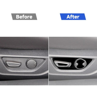 For Ford Mustang 2015-2020 Car Seat Adjustment Button Decorative Sticker, Left Drive, Seat Adjustment Button, Left Drive