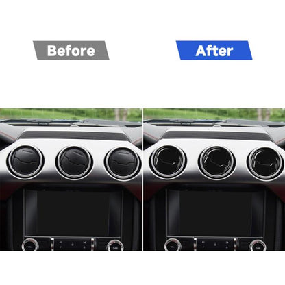 For Ford Mustang 2015-2020 9 in 1 Car Air Outlet Decorative Sticker, Left and Right Drive Universal, Air Outlet