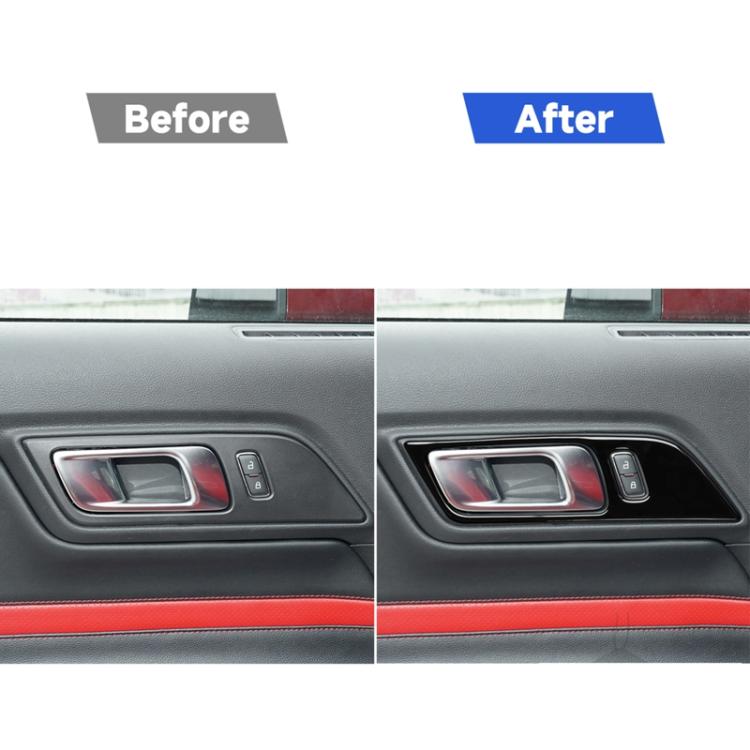 For Ford Mustang 2015-2020 Car Door Handle Panel Decorative Sticker, Left and Right Drive Universal, Door Handle Panel