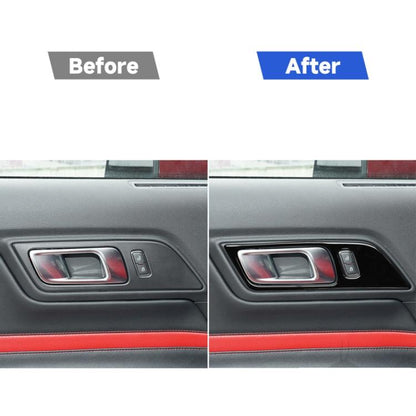 For Ford Mustang 2015-2020 Car Door Handle Panel Decorative Sticker, Left and Right Drive Universal, Door Handle Panel