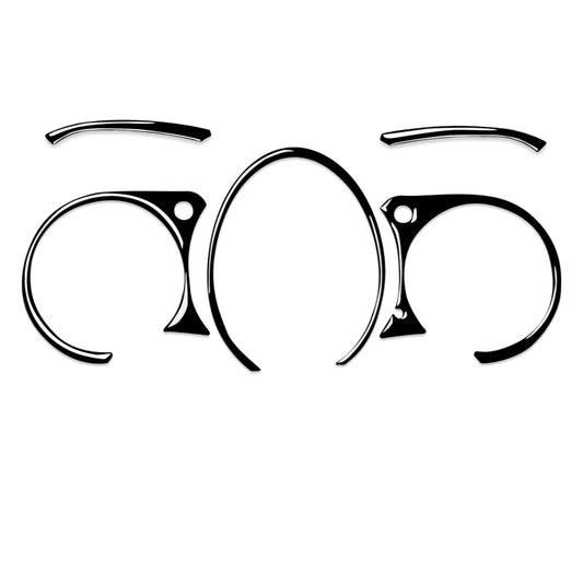 For Nissan 370Z Z34 2009- 5 in 1 Car Speed Dashboard Decorative Sticker, Left and Right Drive Universal, Speed Dashboard