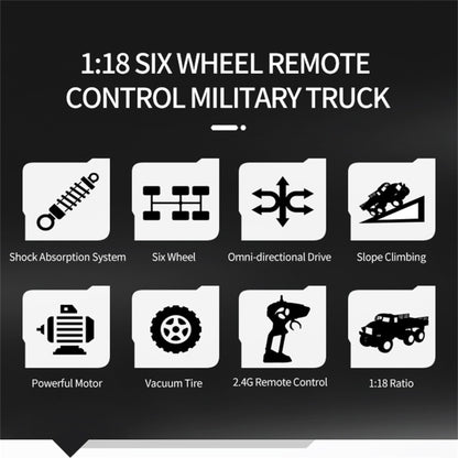 JJR/C 1:18 2.4Ghz 4 Channel Remote Control Dongfeng 7 Six-wheeled Armor Truck Vehicle Toy, Dongfeng 7 (Green), Dongfeng 7 (Yellow)