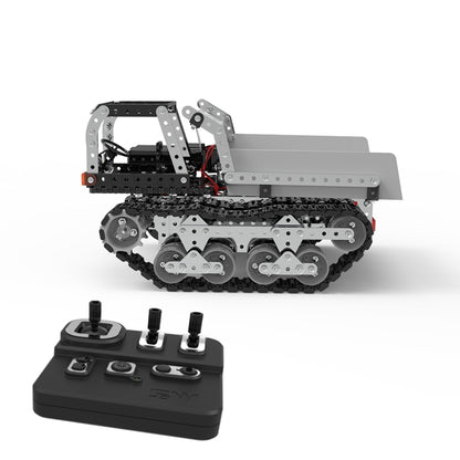 MoFun SW(RC)-007 2.4G Wireless Remote Control 10-channel Dump Truck Children DIY Stainless Steel Assembled Toy, SW(RC)-007
