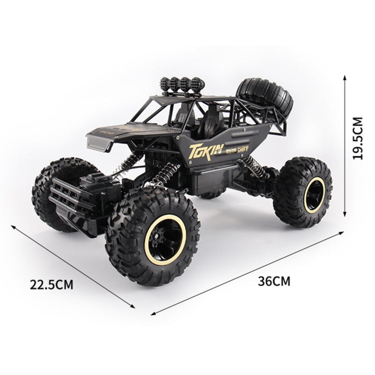 HD6026 1:12 Large Alloy Climbing Car Mountain Cross-country Four-wheel Drive Remote Control Car Toy, Size: 37cm, 6255 2.4GHz 1:16(Green), HD6026 1:12(Gold), HD6026 1:12(Red), HD6026 1:12(Silver), HD6026 1:12(Black)