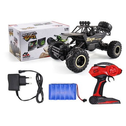 HD6026 1:12 Large Alloy Climbing Car Mountain Cross-country Four-wheel Drive Remote Control Car Toy, Size: 37cm, 6255 2.4GHz 1:16(Green), HD6026 1:12(Gold), HD6026 1:12(Red), HD6026 1:12(Silver), HD6026 1:12(Black)