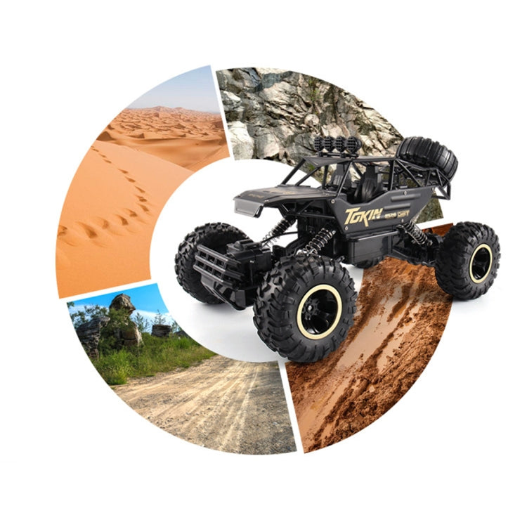 HD6026 1:12 Large Alloy Climbing Car Mountain Cross-country Four-wheel Drive Remote Control Car Toy, Size: 37cm, 6255 2.4GHz 1:16(Green), HD6026 1:12(Gold), HD6026 1:12(Red), HD6026 1:12(Silver), HD6026 1:12(Black)
