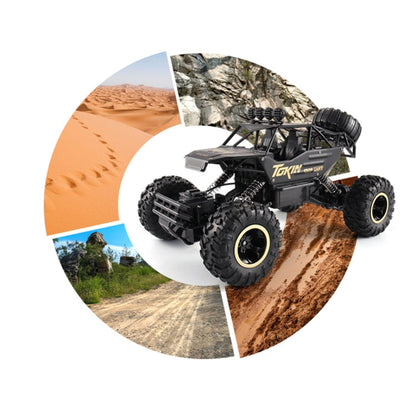 HD6026 1:12 Large Alloy Climbing Car Mountain Cross-country Four-wheel Drive Remote Control Car Toy, Size: 37cm, 6255 2.4GHz 1:16(Green), HD6026 1:12(Gold), HD6026 1:12(Red), HD6026 1:12(Silver), HD6026 1:12(Black)