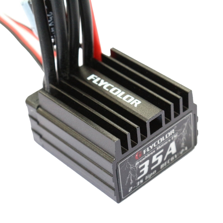 Flycolor Thunder Series 35A Sensorless Brushless Electronic Speed Controller for RC Car, 35A