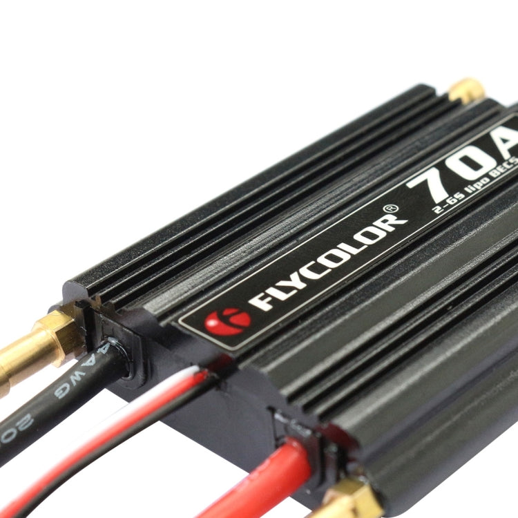 Flycolor Flymoster Series 70A 2-6S Waterproof Electronic Speed Controller for RC Boat, 70A 2-6S