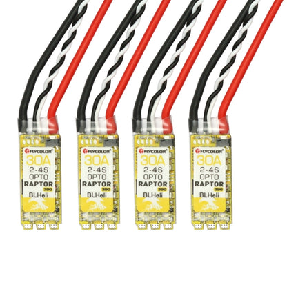 4 PCS Flycolor Raptor 390 30A 2-4S Electric Speed Controller, 390 30A 4 PCS