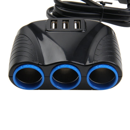 12-24V 3.1A 3 USB Ports & 3 Car Cigarette Lighter Sockets Car Charger, 12-24V 3.1A  With 23 USB