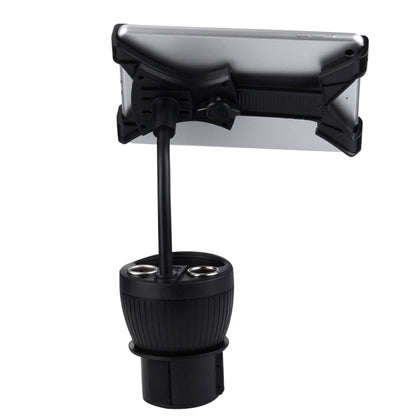 Olesson 2 in 1 Car Charger Cup Holder PowerCup Phone / Tablet Holder + 2.1A / 1A Dual-USB Ports Car Cigarette Lighter Socket Car Charger, 1629