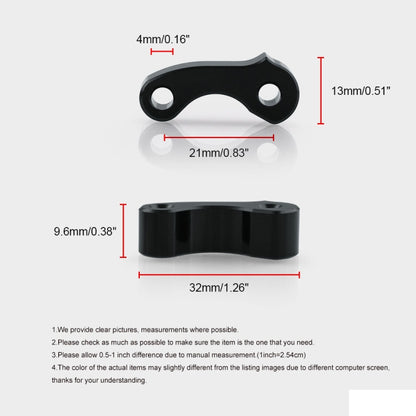 OT243 2 PCS Aluminum Alloy Window Latch Hinge Pivot for 95-04 Tacoma 00-06 Tundra Rear Quarter BL, OT243