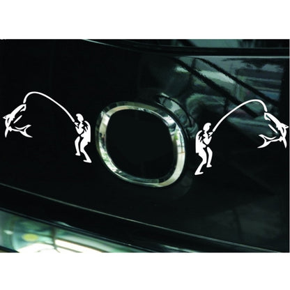 10 PCS Dual Funny Go Fishing Styling Reflective Car Sticker, Size: 25cm x 9.5cm, Fishing Styling 3