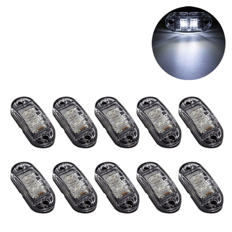 10 PCS Car Truck Trailer Piranha LED Side Marker Indicator Lights Bulb Lamp, Light Color: Yellow, Yellow, White Light