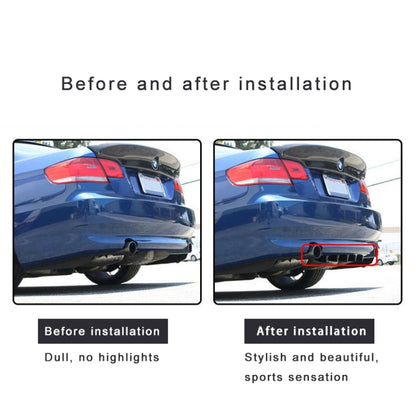 Universal Car Rear Bumper Lip Diffuser 7 Shark Fin Style Black ABS, Size: 85.3 x 79.8 x 13.4cm, 85.0x18.0x5.0cm Black