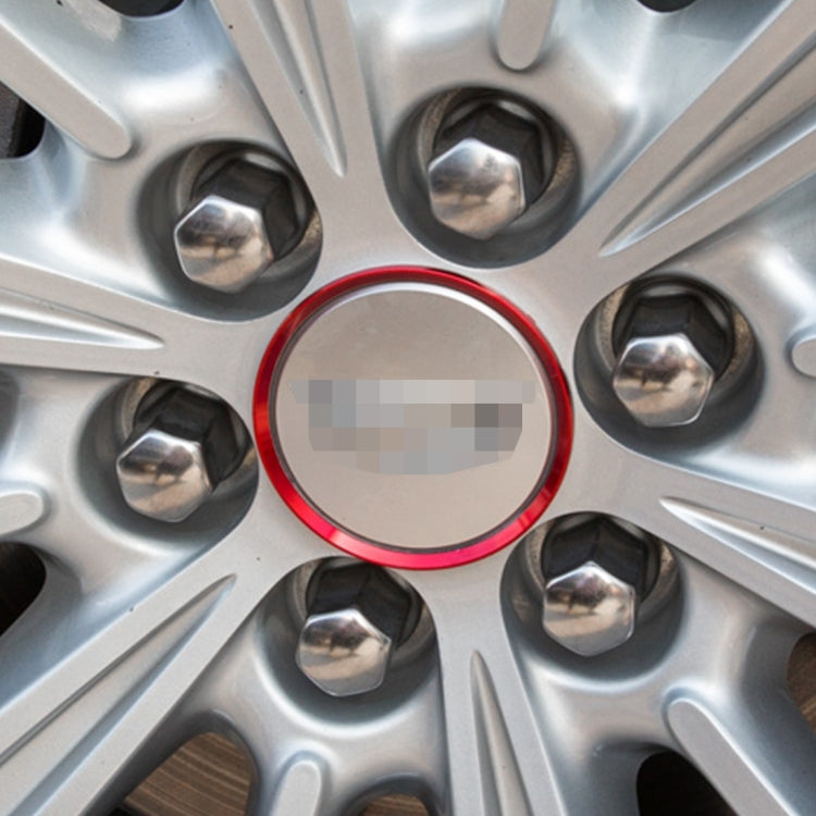 4 PCS Car Aluminum Wheel Hub Deroration Ring For Cadillac