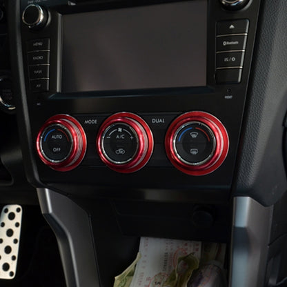 3 PCS Car Aluminum Air Conditioner Knob Case For Subaru, For Subaru(Blue), For Subaru(Red), For Subaru(Silver), For Subaru(Black)