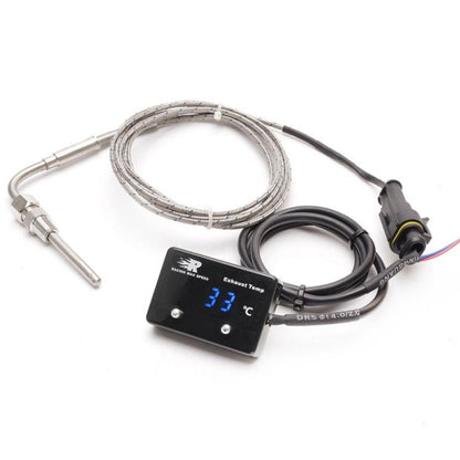 CNSPEED Car Tail Gas Digital Display Thermometer with Sensor P-ETM-01, Car Tail Gas Digital Display Thermometer