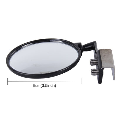 Vehicle Front Blind Area Wide-angle Adjustable Observation Mirror, Black Right Side, Silver Left Side