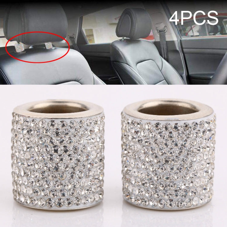 4 PCS Car Crystal Head Pillow Modified Decoration