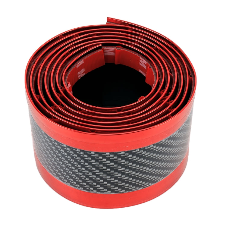 Universal Electroplate Carbon Fibre Car Door Threshold Decoration Strip Decorative Sticker, Size : 7CM x 2M, 7CM x 2M (Red), 7CM x 2M (Silver), 7CM x 2M (Gold)