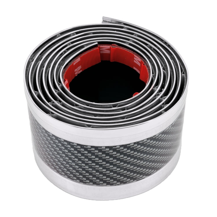 Universal Electroplate Carbon Fibre Car Door Threshold Decoration Strip Decorative Sticker, Size : 7CM x 2M, 7CM x 2M (Silver), 7CM x 2M (Gold), 7CM x 2M (Red)