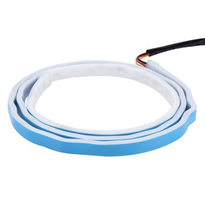 1.5m Car Auto Waterproof Universal Four Color Rear Flowing Light Tail Box Lights with Tail Light Controller, Ice Blue Light Driving Light, White Light Reversing Light, Red Light Brake Light, Yellow Light Turn Signal Light, LED Lamp Strip Tail Decoratio...