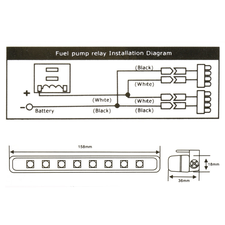 1 Pair DC9-16V 2W 120LM 7000K 8 SMD-5050-LEDs Circular Car DRL&Turn Light, 2W 120LM 7000K