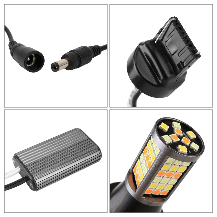 T20/7740 DC12V 3.7W 81 SMD-3030-LEDs Three Color Car DRL&Turn Light, Length: 2m, T20/7740