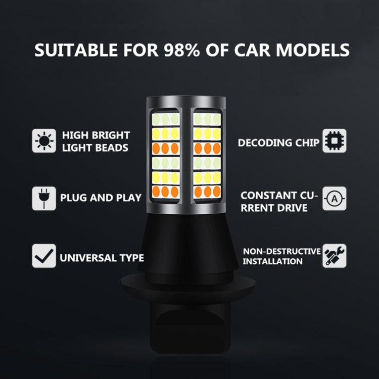 T20/7740 DC12V 3.7W 81 SMD-3030-LEDs Three Color Car DRL&Turn Light, Length: 2m, T20/7740