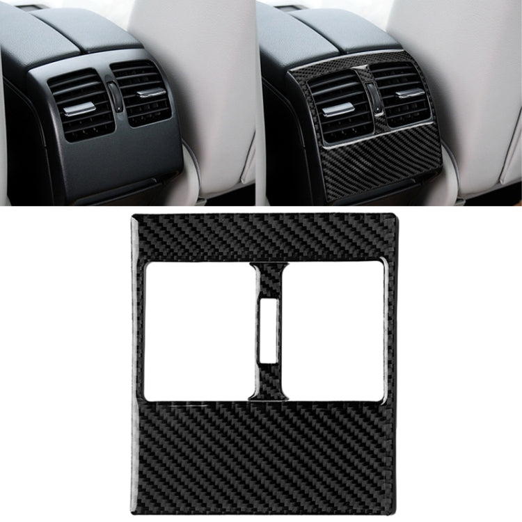 Car Carbon Fiber Rear Air Outlet Panel Decorative Sticker for Mercedes-Benz W204 2007-2013, Rear Air Outlet