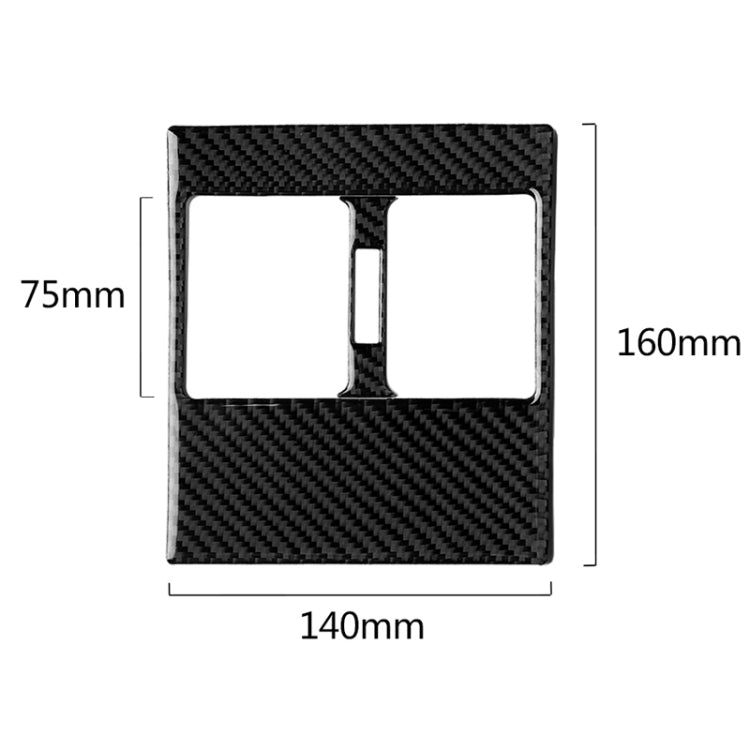 Car Carbon Fiber Rear Air Outlet Panel Decorative Sticker for Mercedes-Benz W204 2007-2013, Rear Air Outlet