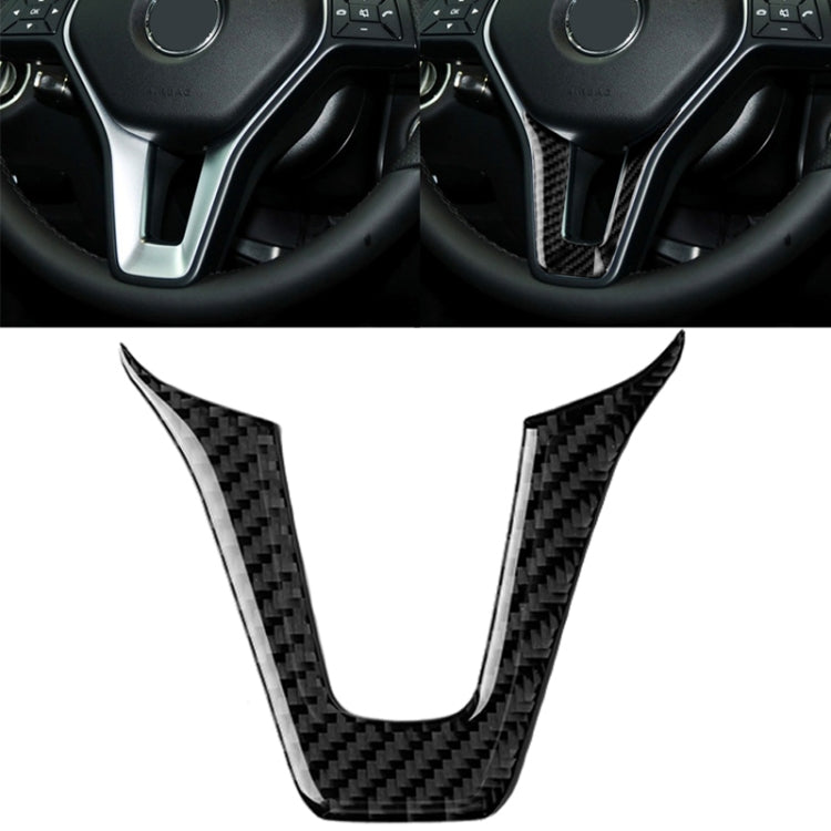 Car Carbon Fiber Steering Wheel Decorative Sticker for Mercedes-Benz, Steering Wheel